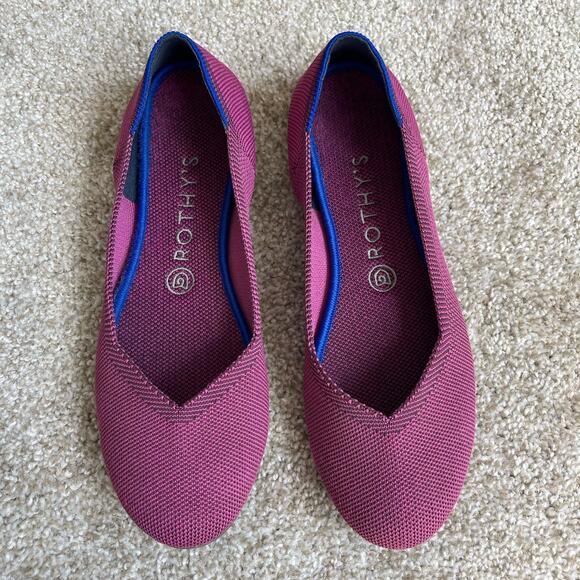 Rothy’s Shoes - Rothy's The Flat Size 8.5 Purple Slip On Shoes Comfort Ballet Flats